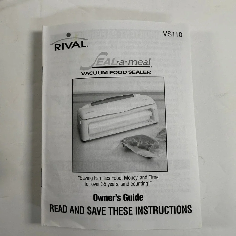 Rival Seal-a-Meal Vacuum‎ Food Sealer Vac Container Jar Sealer Reynolds Handheld